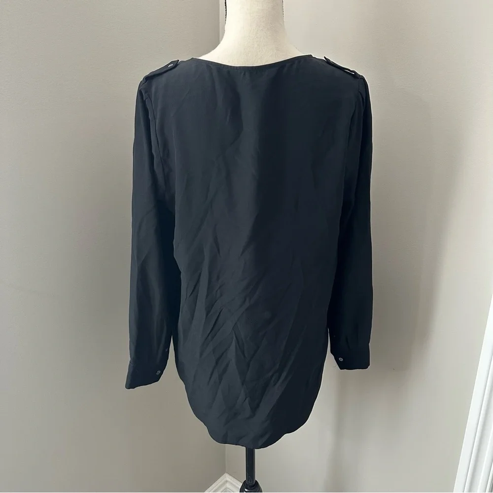 Joie 100% Silk Military Style Blouse - Picture 5 of 6